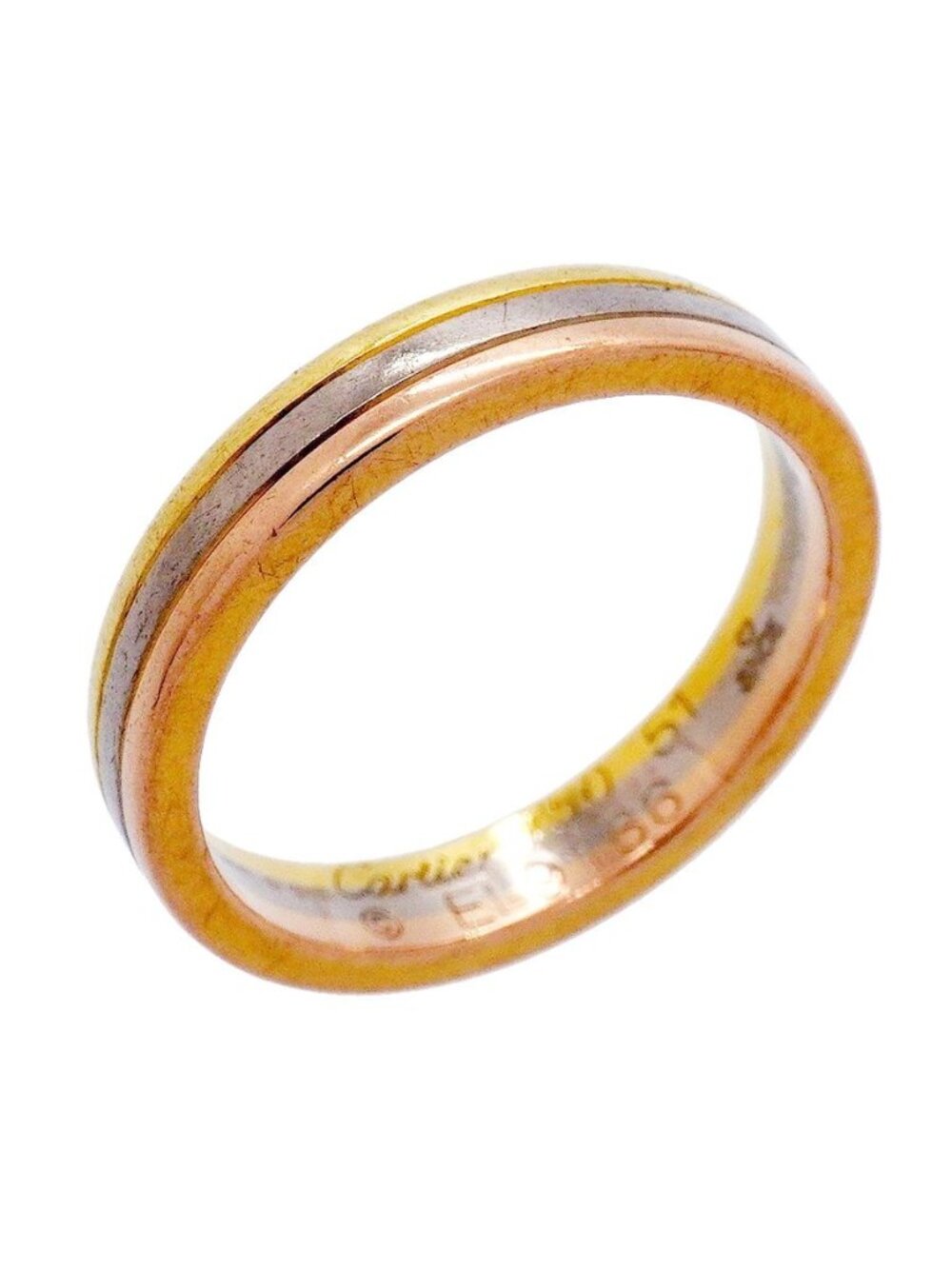 Cartier Ring Vendome 18k Yellow Gold 18k White Pink